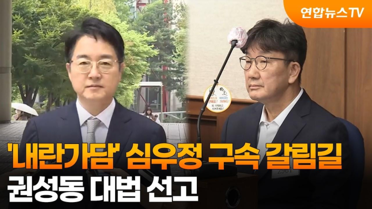 '<b>내란</b>가담' 심우정 구속 갈림길…권성동 <b>대법</b> 선고... 