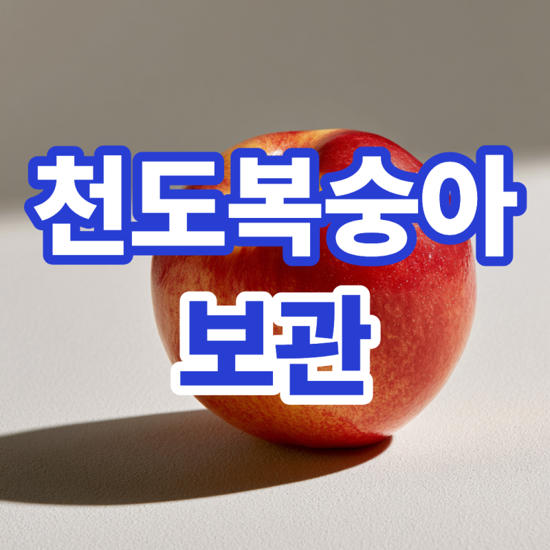 천도복숭아 보관 이렇게 하세요 보관법 후숙 팁