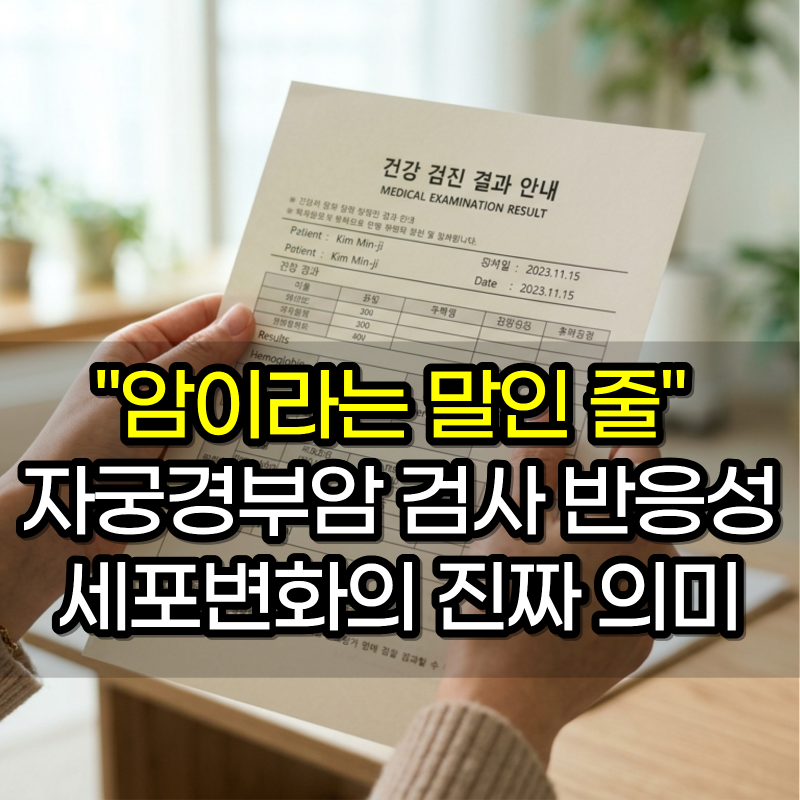 "암이라는 말인 줄 알았습니다" 자궁경부암 검사 반응성세포변화의 진짜 의미