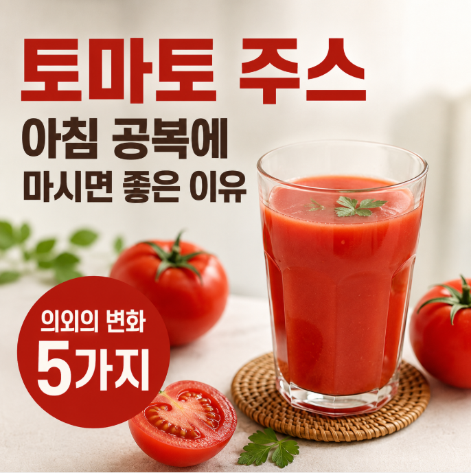 토마토 주스, 아침 공복에 마시면 좋은 이유… 몸에 생기는 의외의 변화 5가지