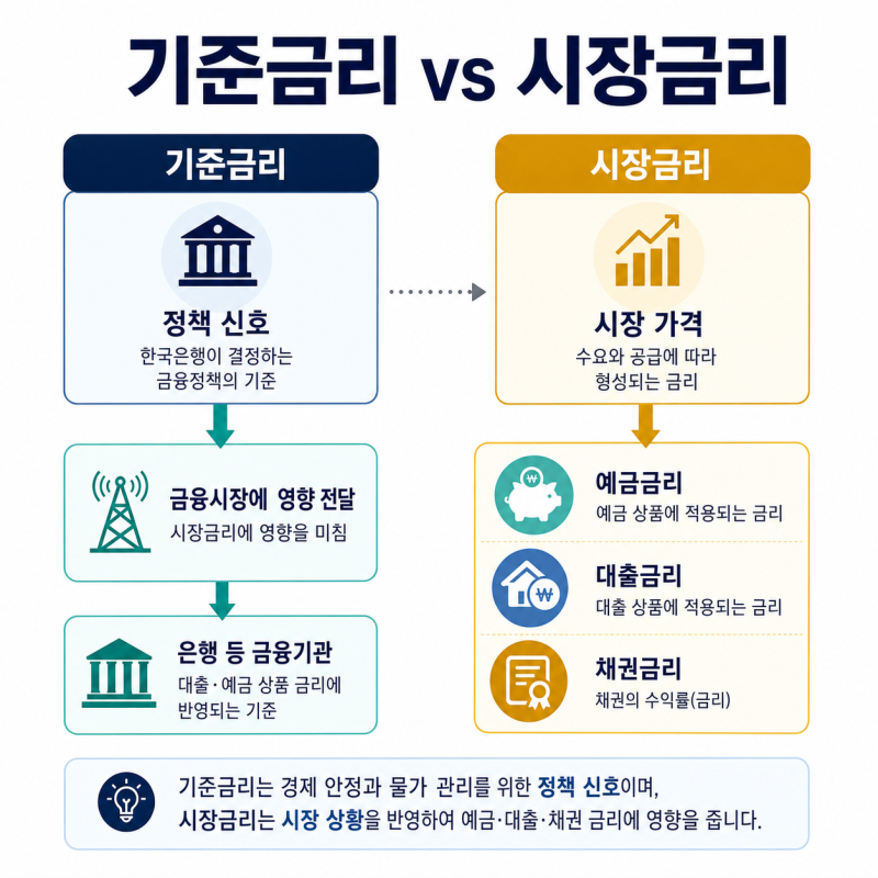 시장금리 기준금리 차이, 예금금리가 바로 안 움직이는 이유