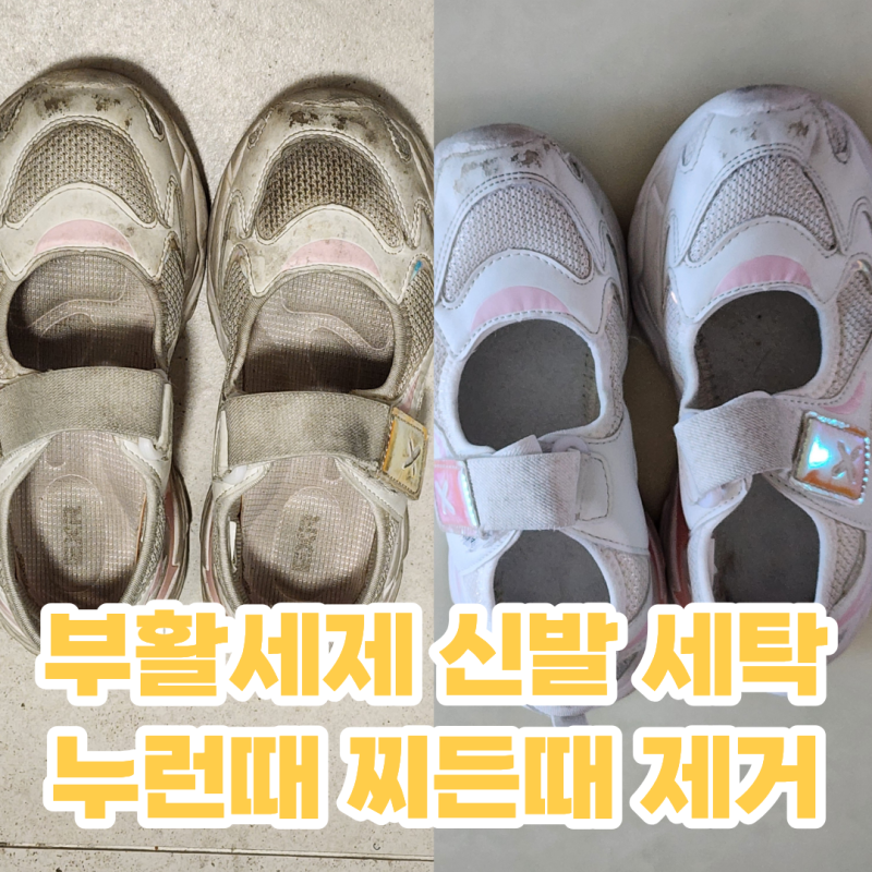 내돈내산 운동화 누런때 찌든때 제거하는 부활세제 사용법 신발 세탁 하는법