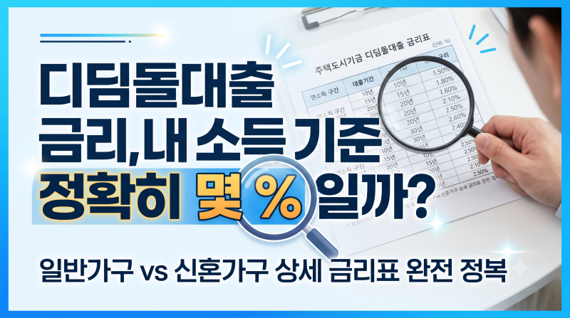 [부동산 공부] 디딤돌대출 소득구간별 상세 금리 완벽 정리! 나는 정확히 몇 % 이자를 낼까?