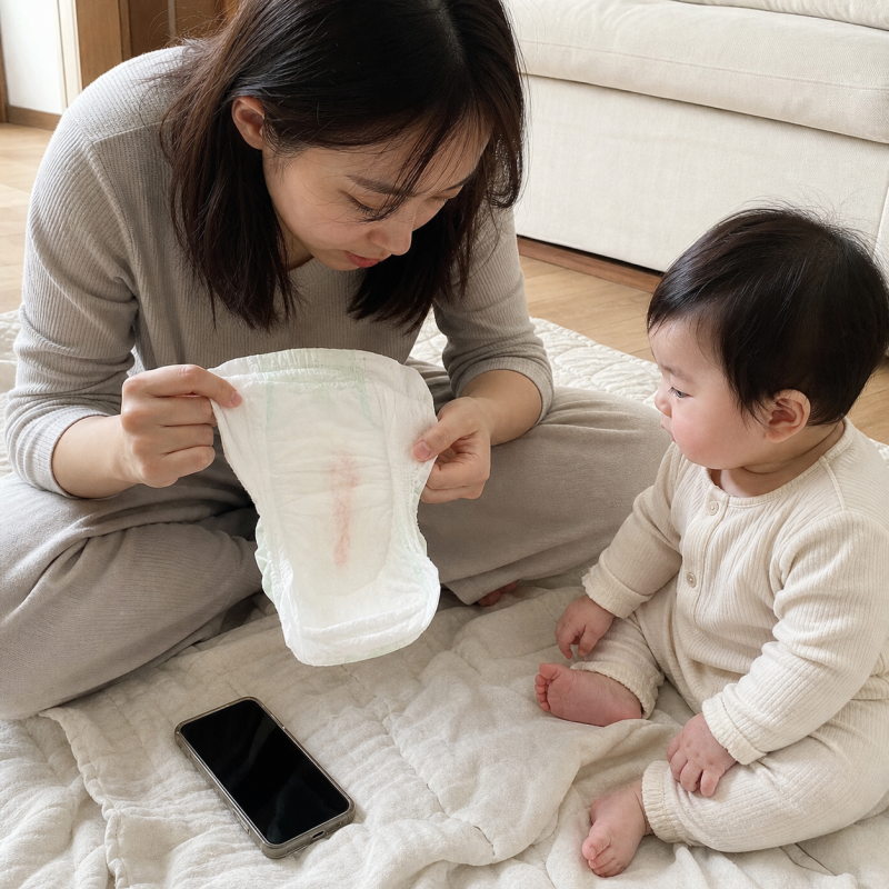 "기저귀에 피가 보였다면?" 아기 혈변, 원인과 장염 신호인지 구별하는 법