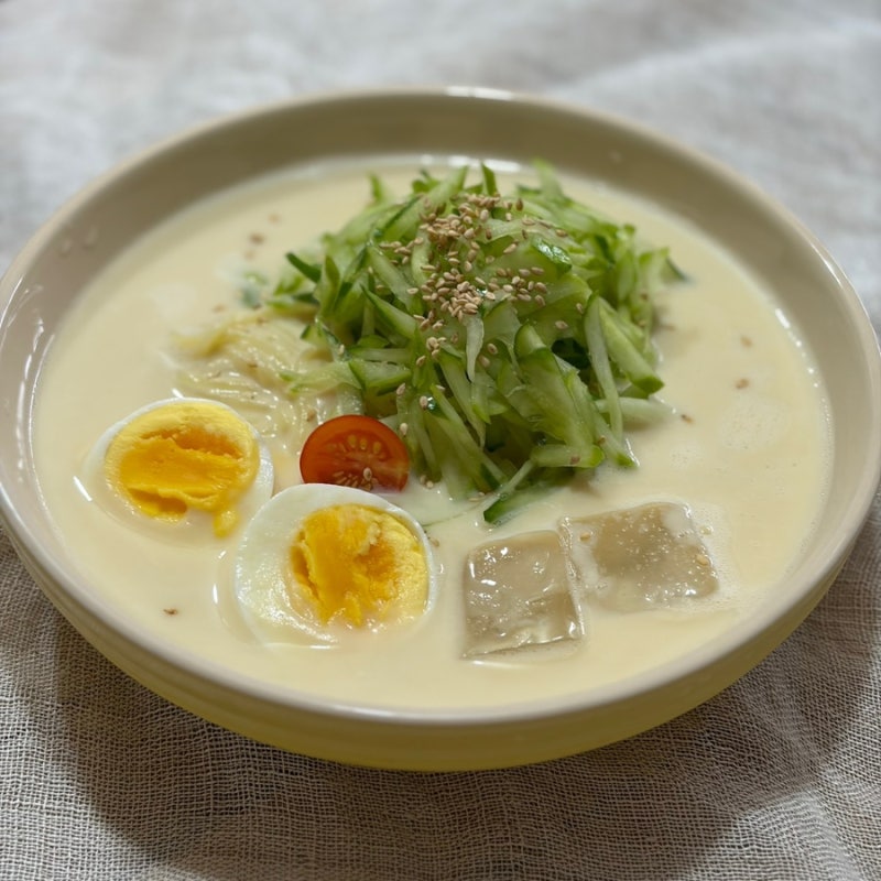 시판용 콩국수 레시피, 오이 듬뿍 고소한 콩국수 만들기