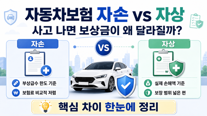자동차보험 자손과 자상 차이, 사고 나면 보상금이 얼마나 달라질까?
