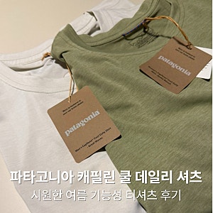 파타고니아 캐필린 쿨 데일리 셔츠 후기, 시원한 여름 기능성 티셔츠