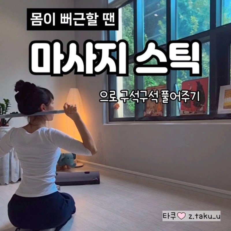 근막 이완 마사지 스틱 추천 롤링 라이즈원 릴리프 스틱으로 굳은 몸 풀기