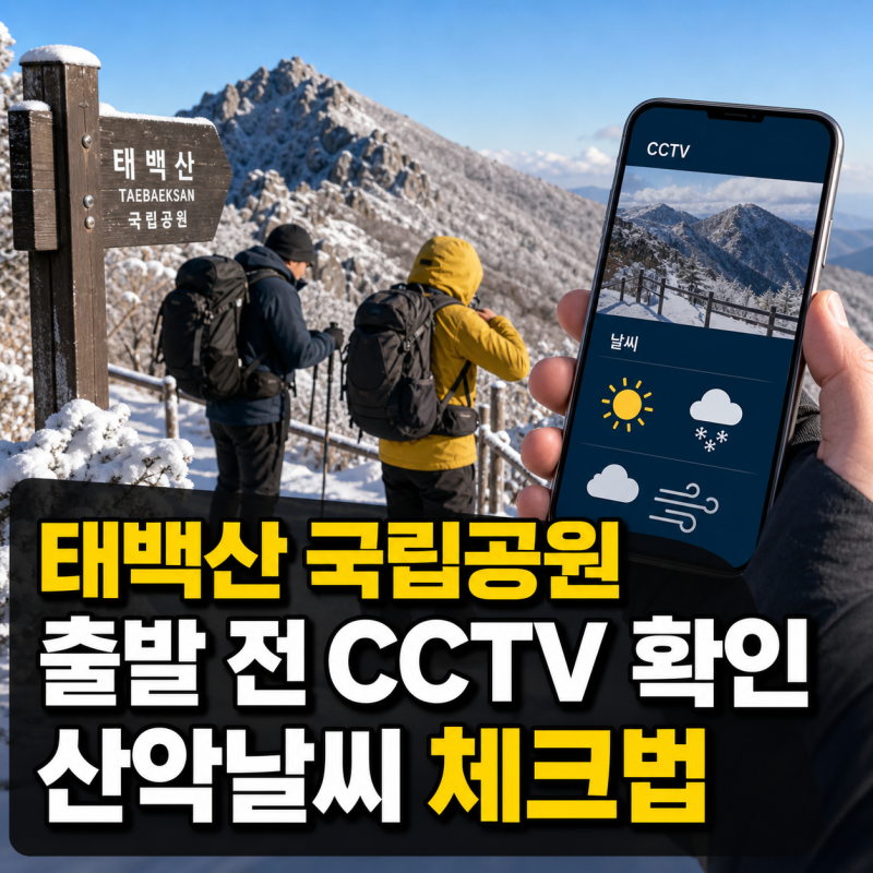 태백산 국립공원 실시간 CCTV와 산악날씨 출발 전 체크법
