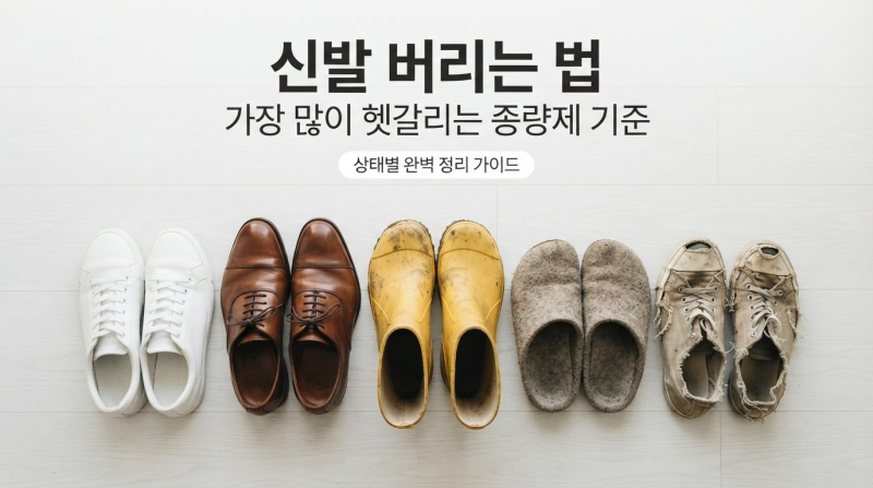 신발 버리는 법, 가장 많이 헷갈리는 신발버리기 종량제 가능 기준! 기준 모르면 수거 거부됩....