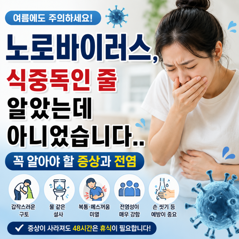 노로바이러스 꼭 알아야 할 증상과 전염