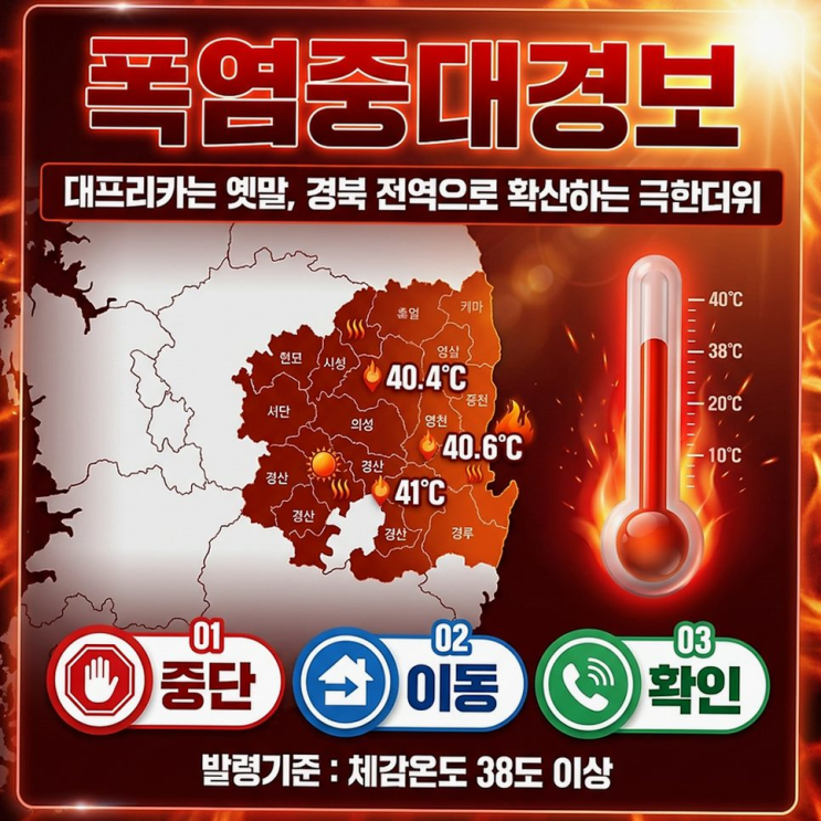 [경북 의성] <b>대구 40도</b> 꺾은 40.4도 극한 더위와 변화하는 <b>폭염</b>... 