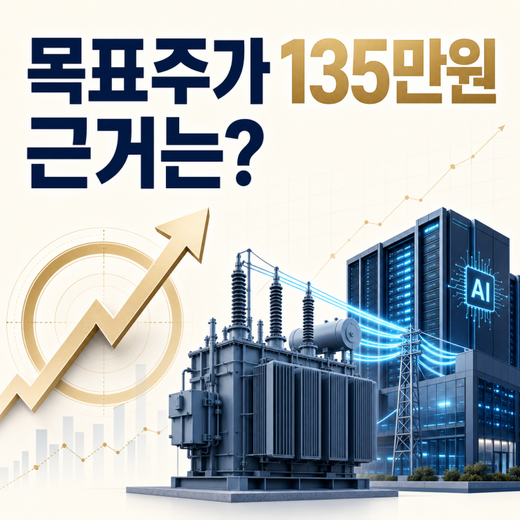 <b>HD현대일렉트릭</b> 목표주가 135만원, 근거가 이거라는데