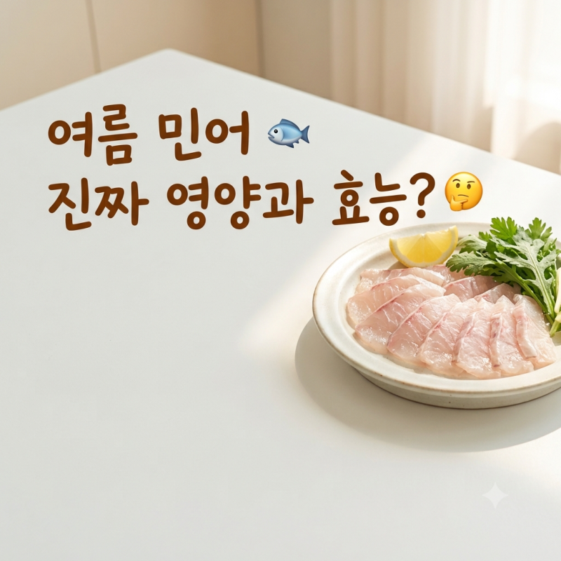 여름철 보양 생선으로 불리는 민어, 진짜 영양 성분과 올바른 섭취법은?