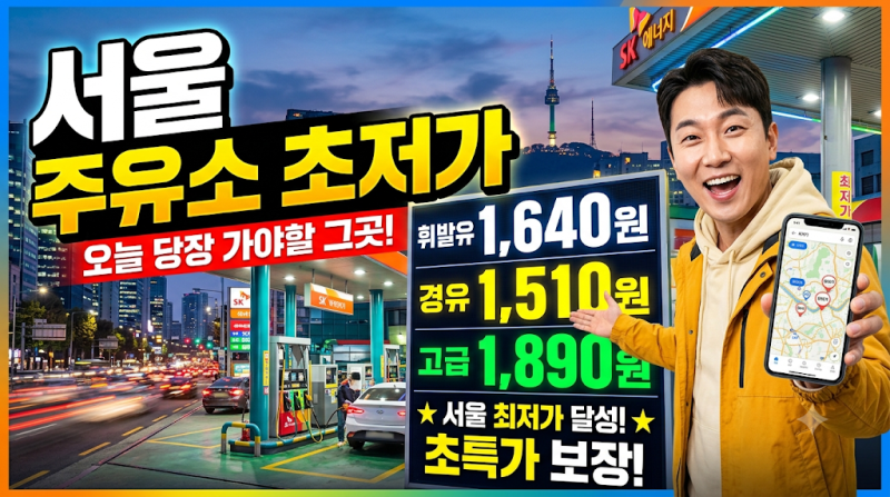 ★"기름값 1,900원 돌파 유력?!" 지금 당장 가야 하는 전국 지역별 최저가 주유소 명당 위치·가....