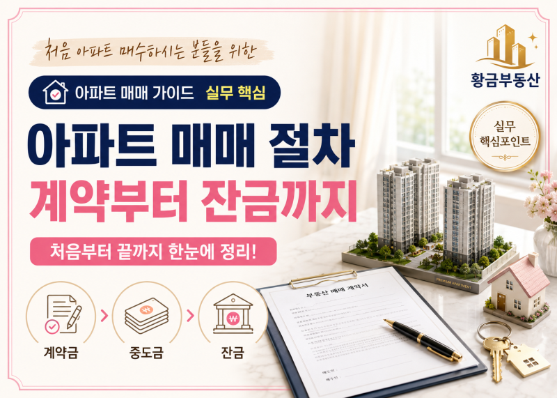 아파트 매매 절차 총정리｜계약금부터 잔금까지 진행순서