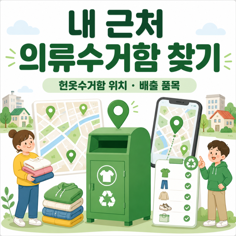 내근처 의류수거함 위치 찾기, 헌옷수검함