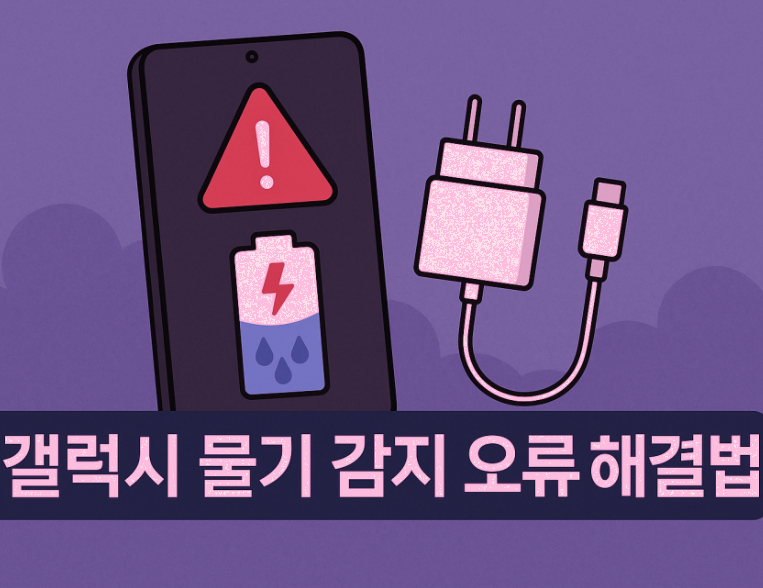 갤럭시,아이폰 액체,물기,이물질감지 자가해결방법