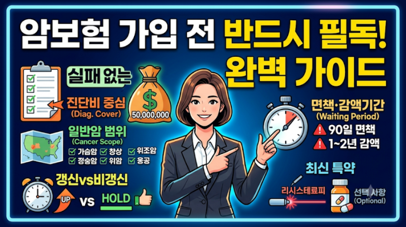 암보험 가입시 고려해야할점 진단시 수술비 치료비 보장 나의보험가입내역
