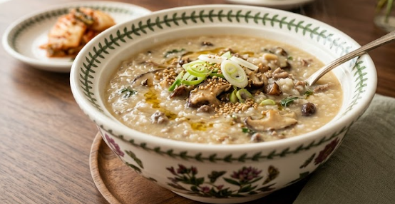 소고기 표고버섯죽 끓이는법 아침식사 대용 야채죽 황금레시피