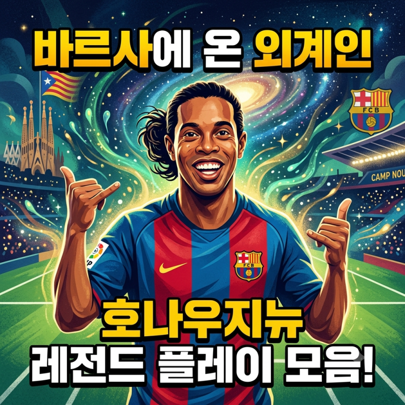 "이게 사람이 할 수 있는 축구냐?" 바르사 시절 호나우지뉴, 그가 지구를 뒤흔든 순간들