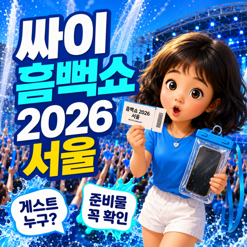 싸이 흠뻑쇼 2026 서울 오늘 시작, 게스트 누구? 일정·티켓 가격·준비물·옷차림 총정리