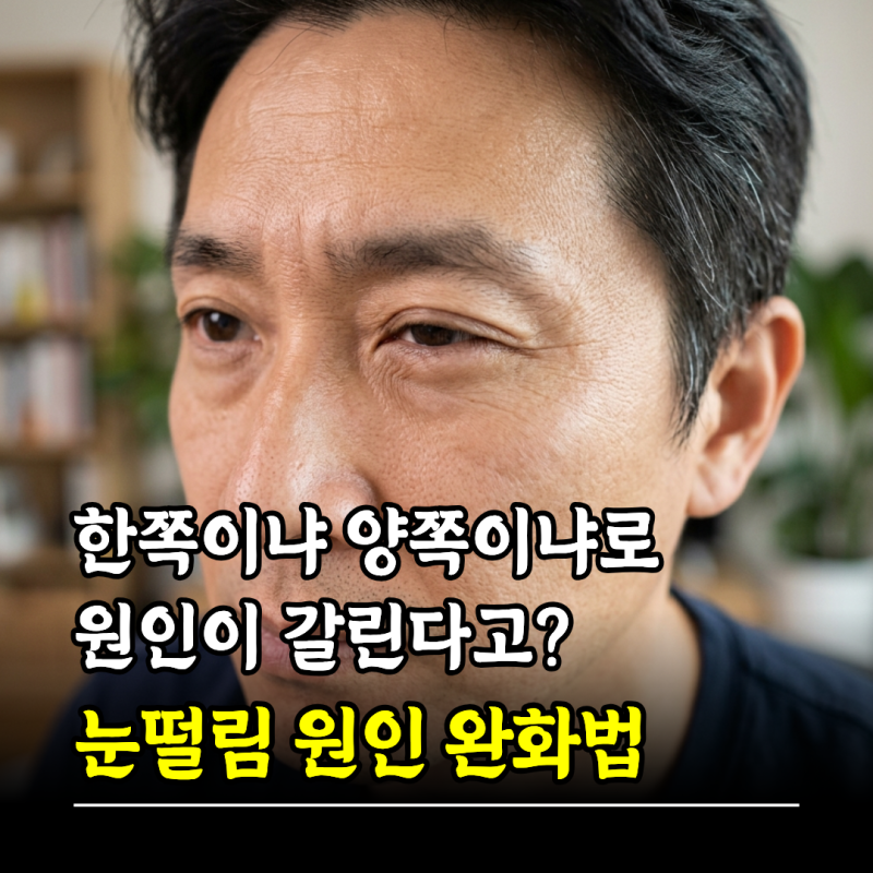 한쪽이냐 양쪽이냐로 원인이 갈린다고? 눈떨림 원인 완화법