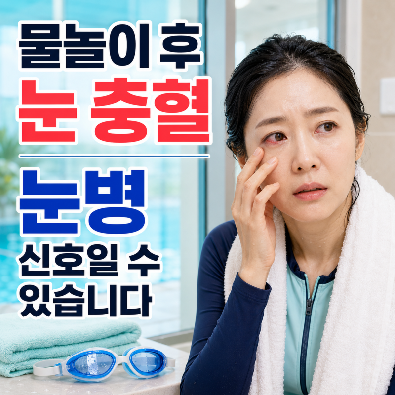 물놀이 후 눈 충혈, 여름철 눈병 증상과 대처법