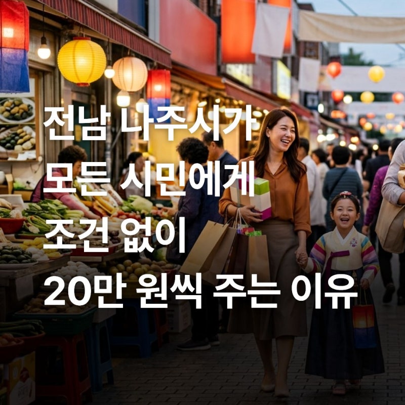 2026 나주시 민생회복지원금 신청 방법 및 지급 대상 (1인당 20만원 지원)