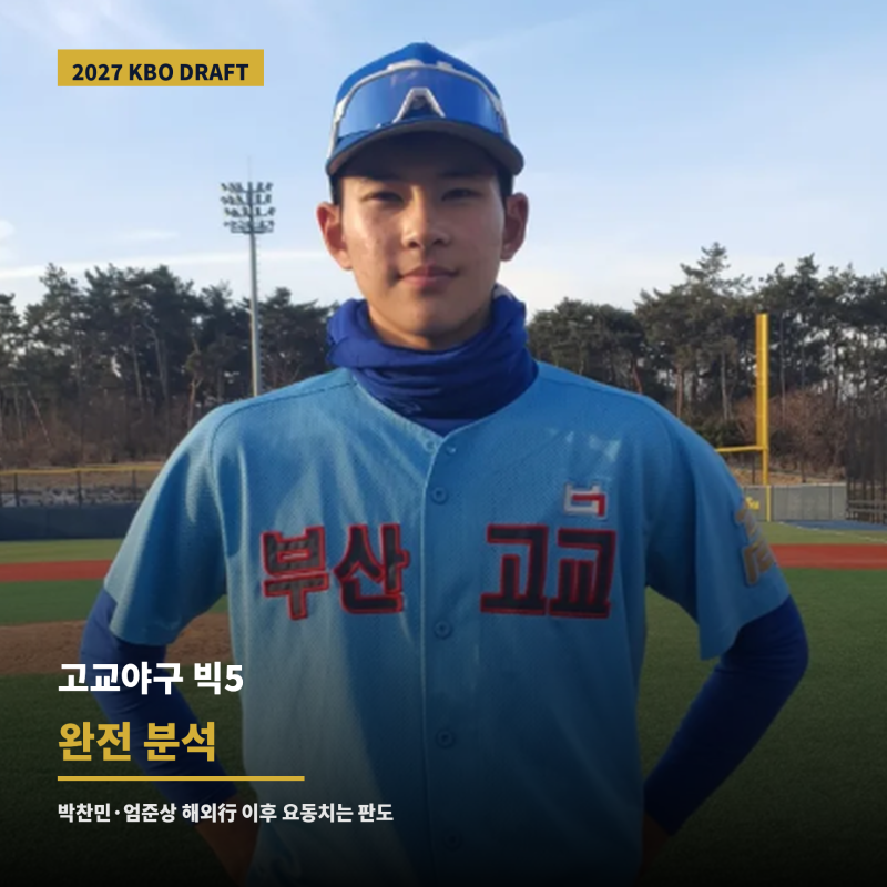 동산고 출신 최지만 SSG 지명하나?...! 최지만 변수 포함 2027 KBO 드래프트 빅5 누구?