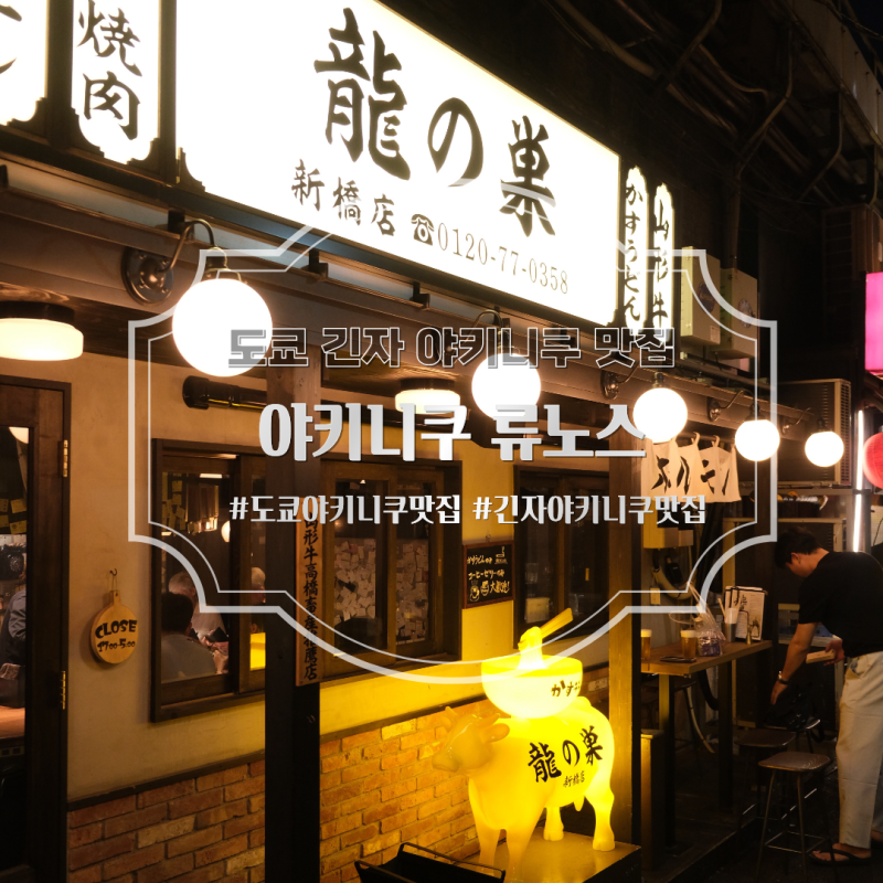 일본 도쿄 긴자 야키니쿠 와규 맛집 추천! 야끼니꾸 류노스 신바시(やきにく 龍の巣 新橋店)
