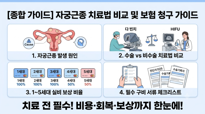 자궁근종 치료법 비교 및 보험 청구 가이드