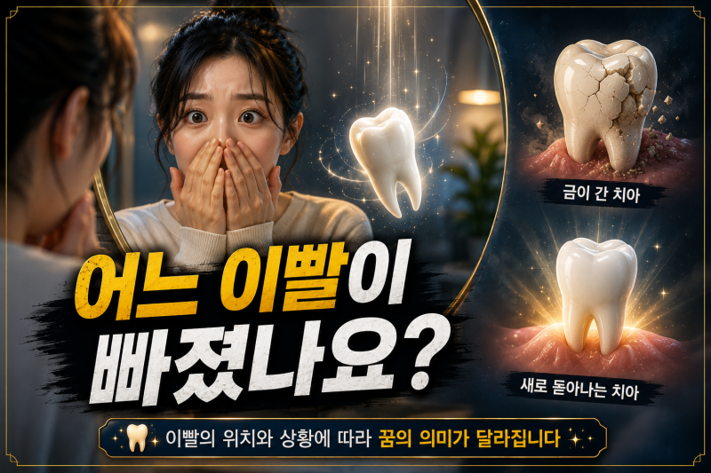 이빨 빠지는 꿈 해몽 50가지｜앞니·어금니·피 나는 꿈·이가 부러지는 꿈