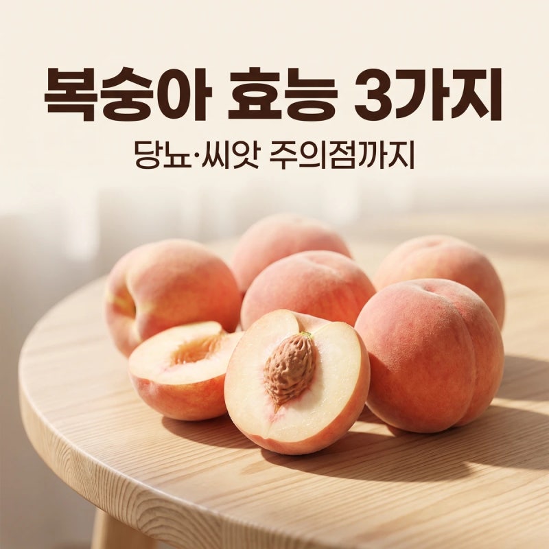 복숭아 효능 3가지, 당뇨·씨앗 주의점까지 정리