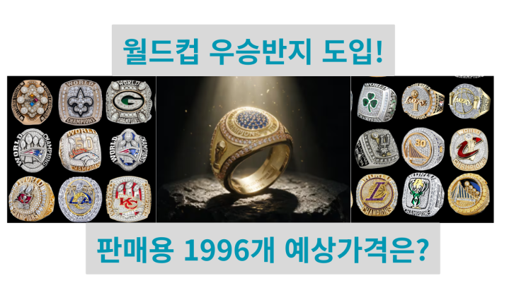 <b>월드컵</b> 사상 첫 <b>우승 반지</b> 도입! 일반 판매 1,996개 수량의... 