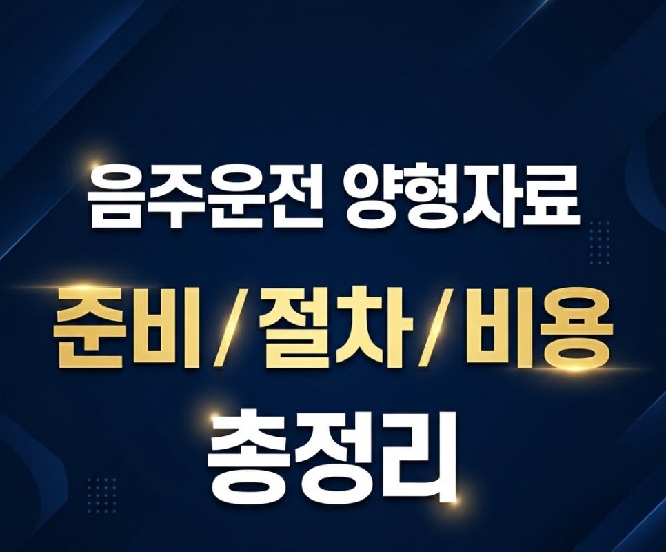 음주운전 양형자료 준비 절차 비용은