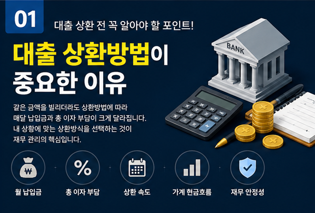 대출상환방법 총정리, 원금균등·원리금균등·체증식분할상환 차이와 나에게 맞는 상환방식....