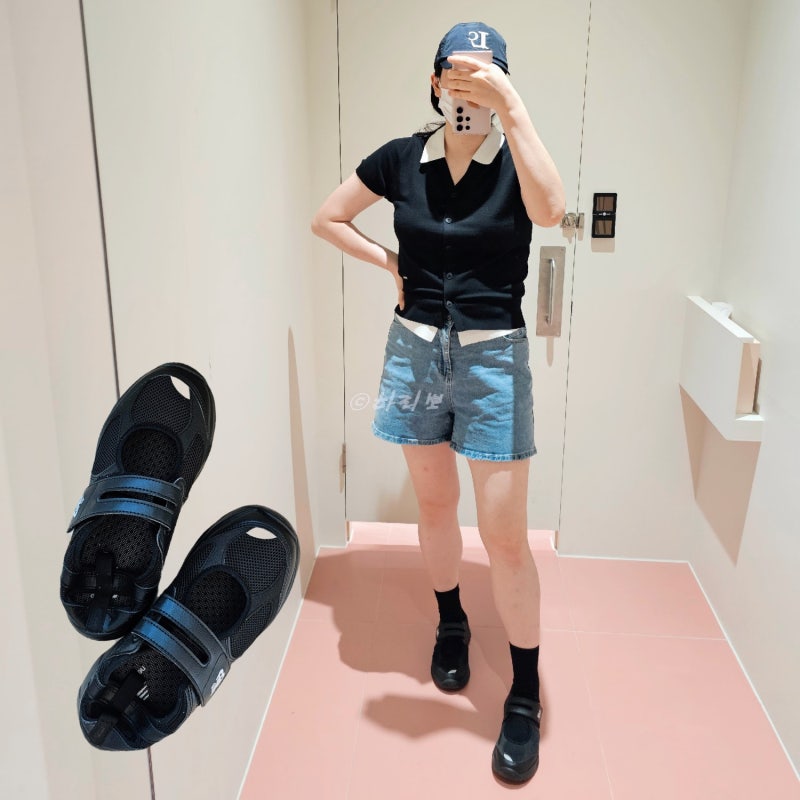  뉴발란스 메리제인 브리즈 블랙, 발볼 넓은 250 반사이즈업 한 달 후기