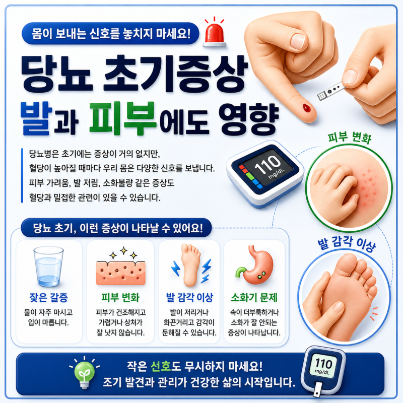 당뇨 초기증상 발과 피부에도 영향