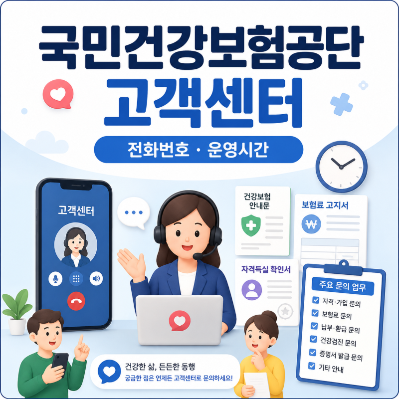 국민건강보험공단 고객센터 운영시간, 전화번호 상담 전 확인하기