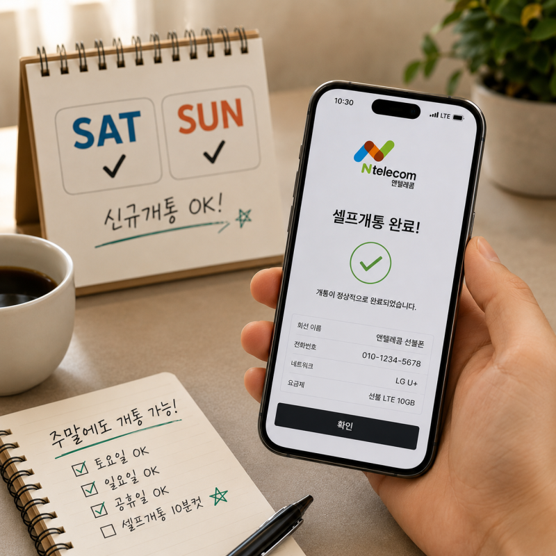 토요일 일요일도 신규가입 될까? 선불폰 주말개통 방법