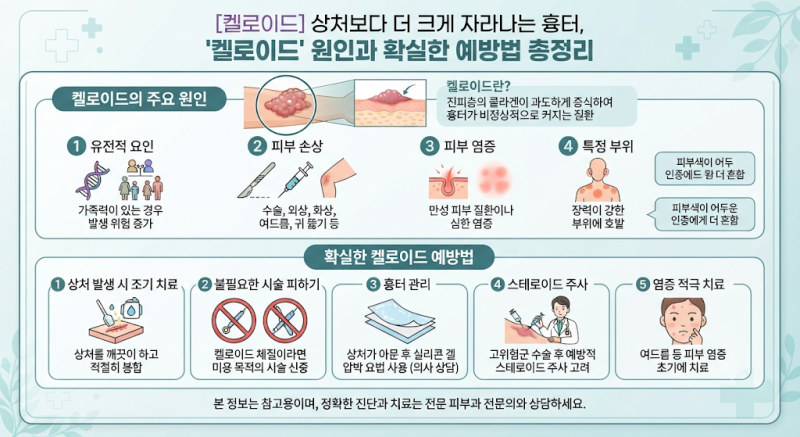 [켈로이드] 상처보다 더 크게 자라나는 흉터, '켈로이드' 원인과 확실한 예방법 총정리