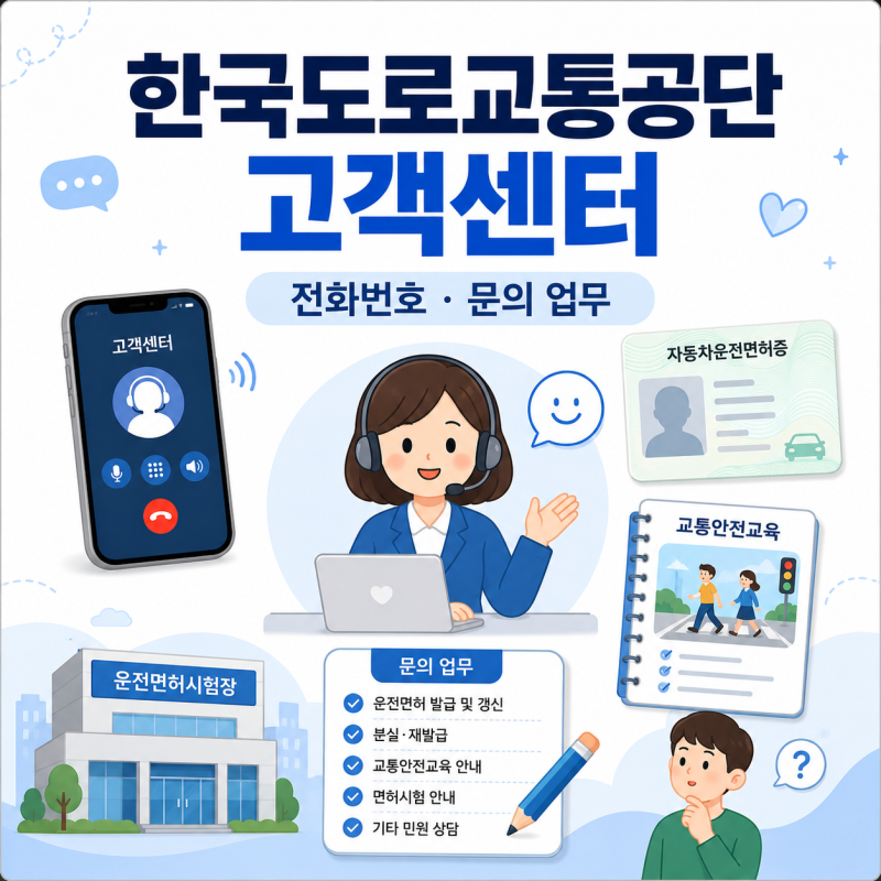 한국도로교통공단 고객센터 전화번호, 문의는 여기서