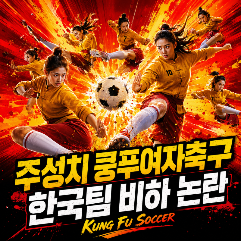주성치 영화 쿵푸여자축구(功夫女足(쿵푸여족) 한국팀 비하 논란, 중국은 남을 조롱할 자격....