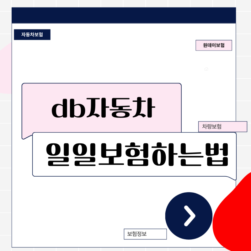DB자동차 일일보험 하는법, 당일 즉시 효력 발생하는 모바일 가입 노하우