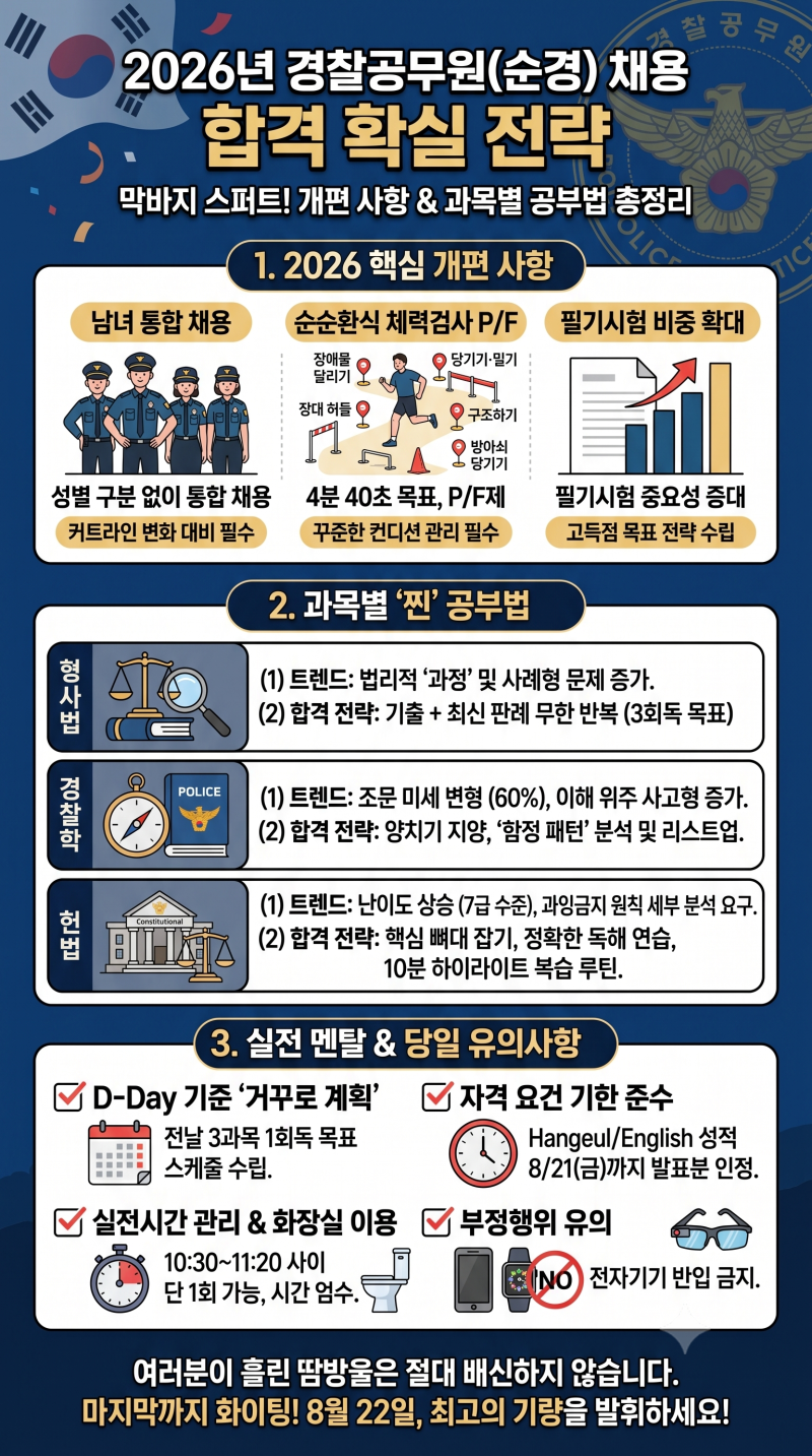 2026년 2차 경찰공채시험대비 필수정보 안내