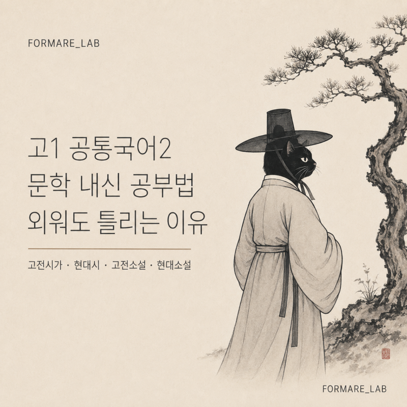 고1 공통국어2 문학 내신 공부법, 작품을 외워도 낯선 선지에서 틀리는 이유