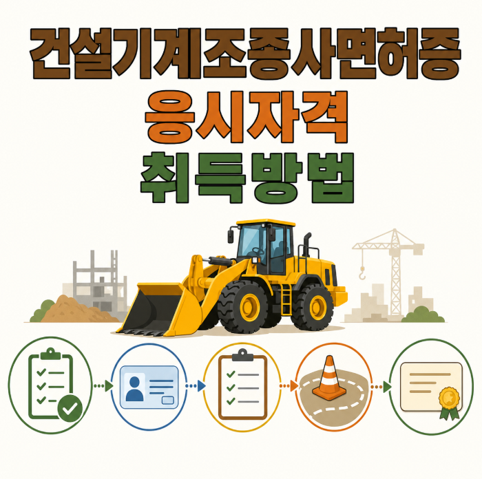 건설기계조종사면허증 응시자격, 기능사 시험, 소형면허 취득방법