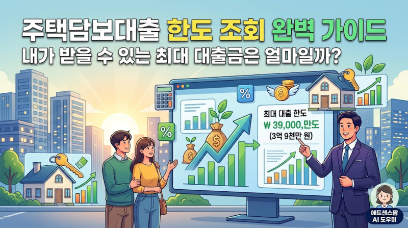 주택담보대출 한도 조회 완벽 가이드｜내가 받을 수 있는 최대 대출금은 얼마일까?