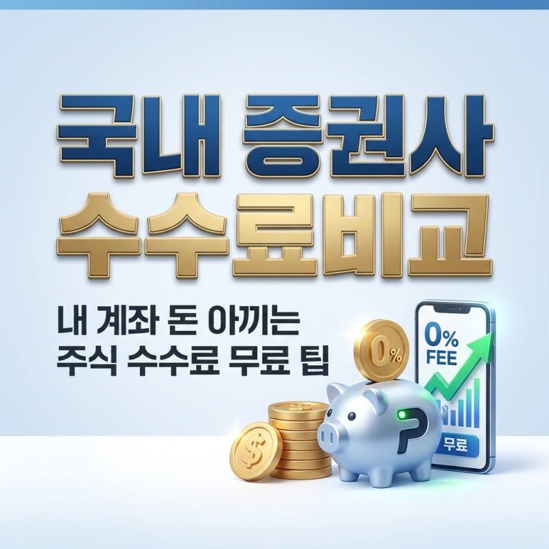 국내 증권사 수수료비교, 내 계좌 돈 아끼는 주식 수수료 무료 팁